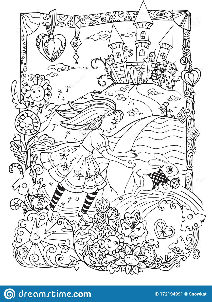 Adult Alice In Wonderland Coloring Pages 2