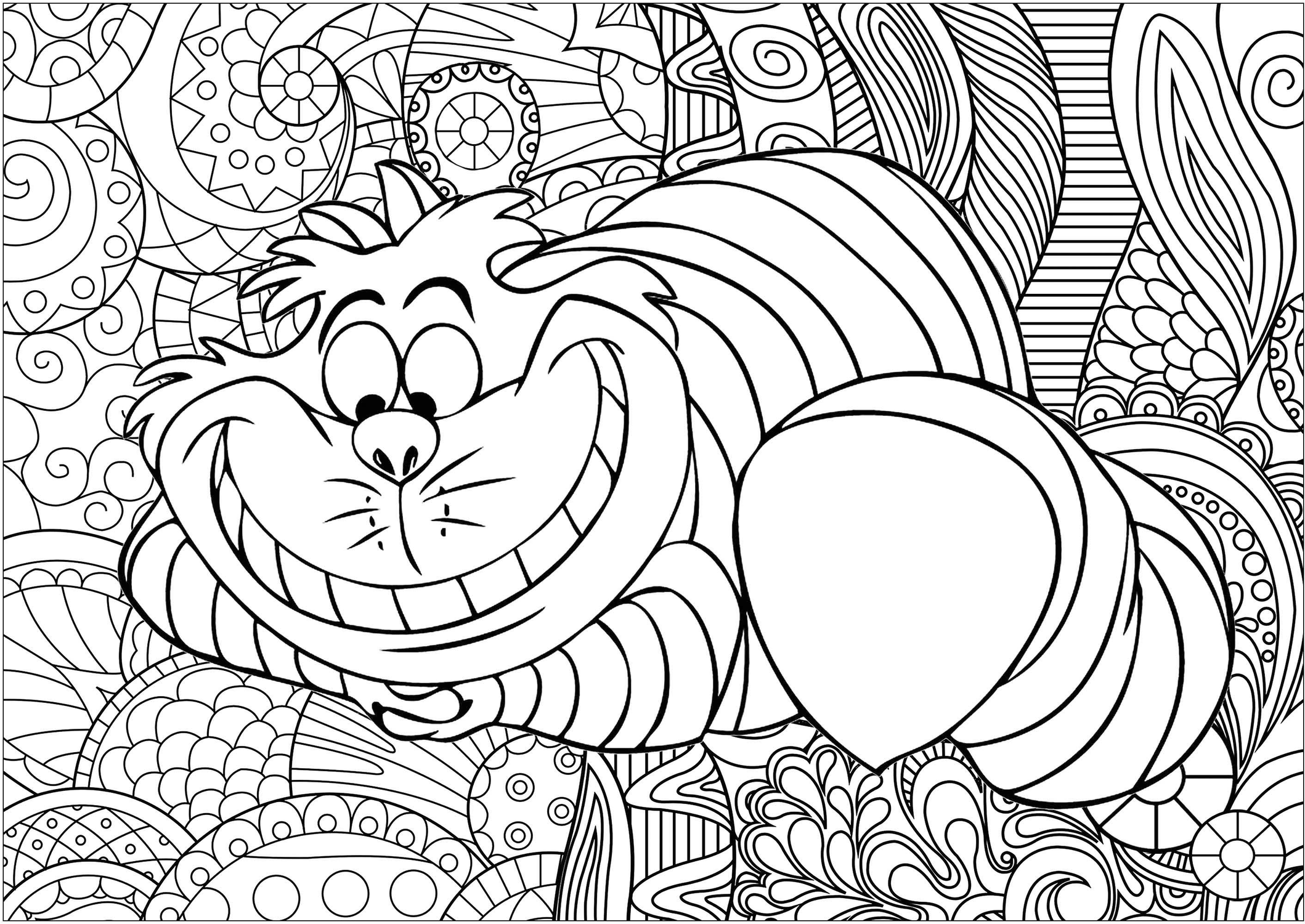 Adult Alice In Wonderland Coloring Pages 4