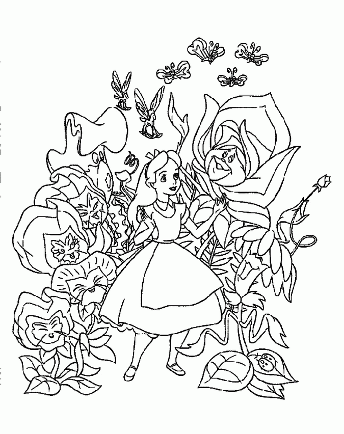 Adult Alice In Wonderland Coloring Pages 6