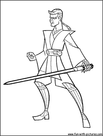 Anakin Vs Obi Wan Coloring Pages 1