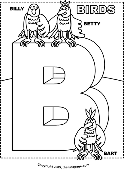 B Is For Bird Coloring Page 2