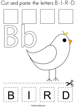 B Is For Bird Coloring Page 4