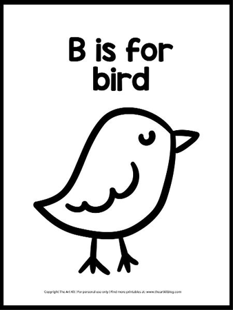 B Is For Bird Coloring Page 6