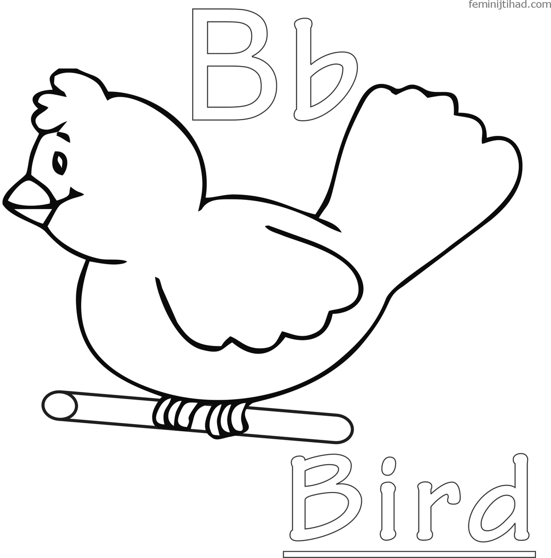 B Is For Bird Coloring Page 7