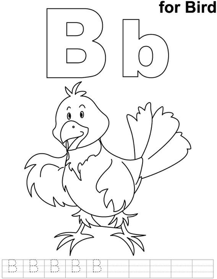 B Is For Bird Coloring Page 8