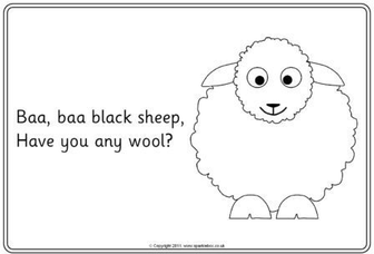 Baa Baa Black Sheep Coloring Page 3