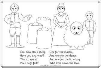 Baa Baa Black Sheep Coloring Page 7