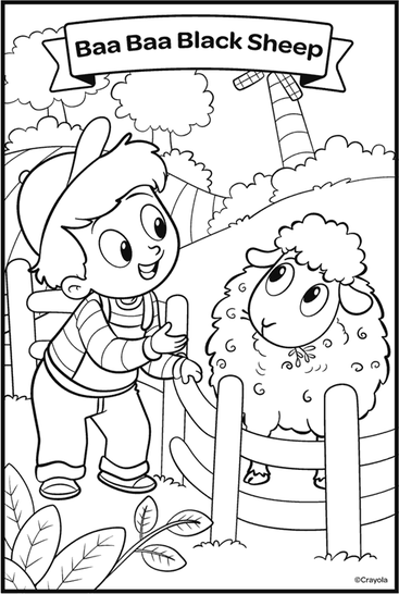 Baa Baa Black Sheep Coloring Page 9