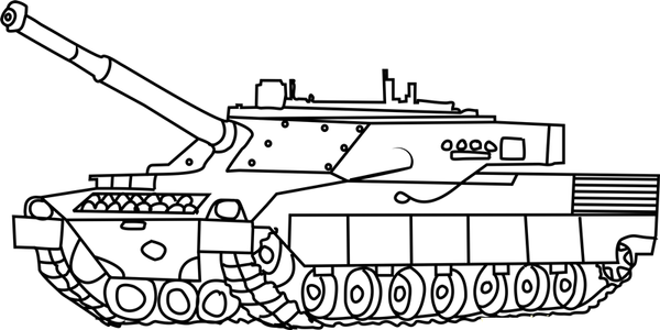 Battle Tank Army Tank Coloring Pages 1