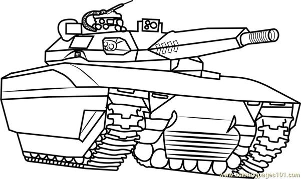 Battle Tank Army Tank Coloring Pages 2