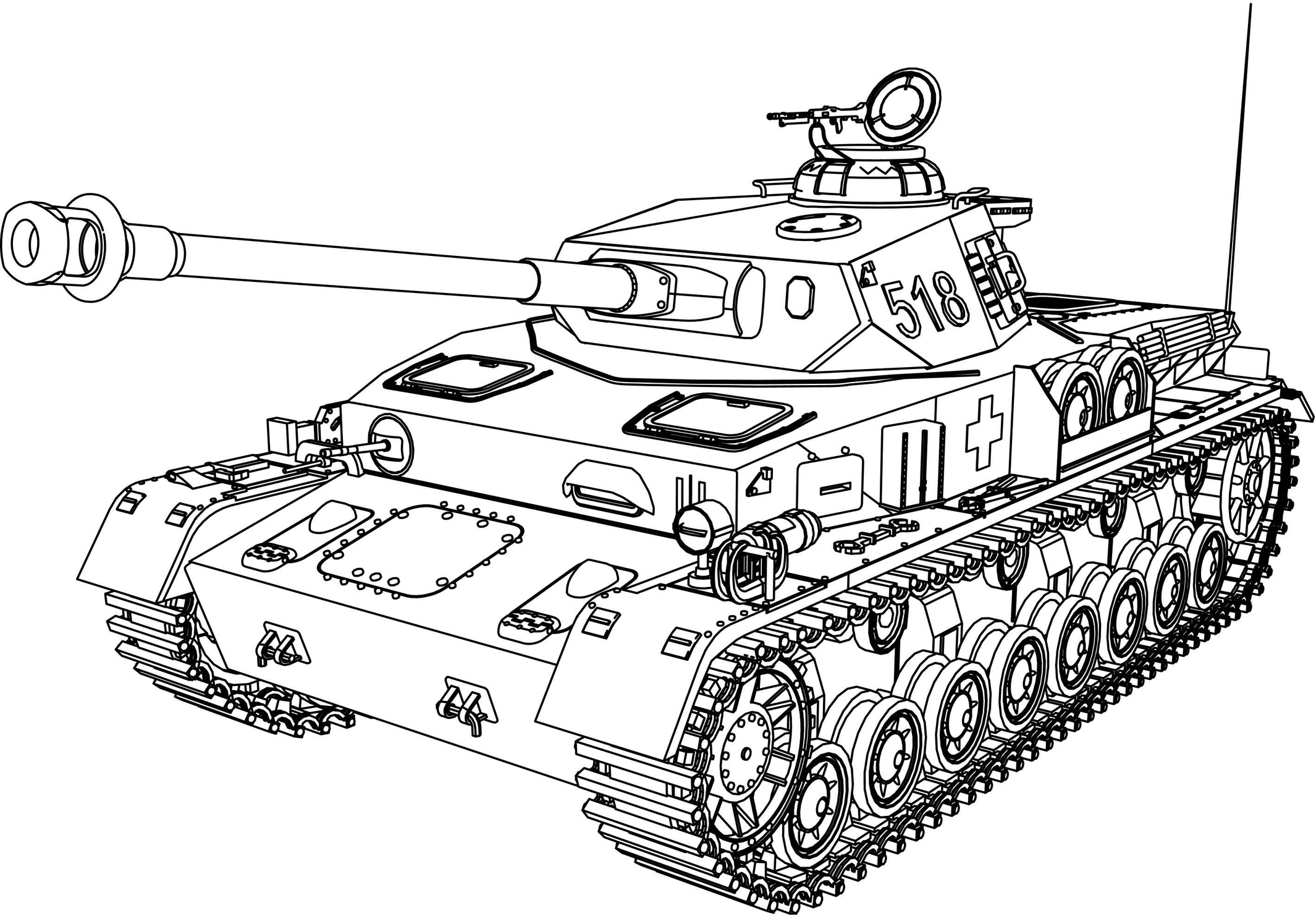 Battle Tank Army Tank Coloring Pages