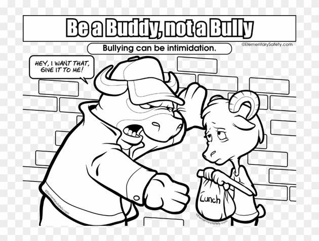 Be A Buddy Not A Bully Coloring Page 2