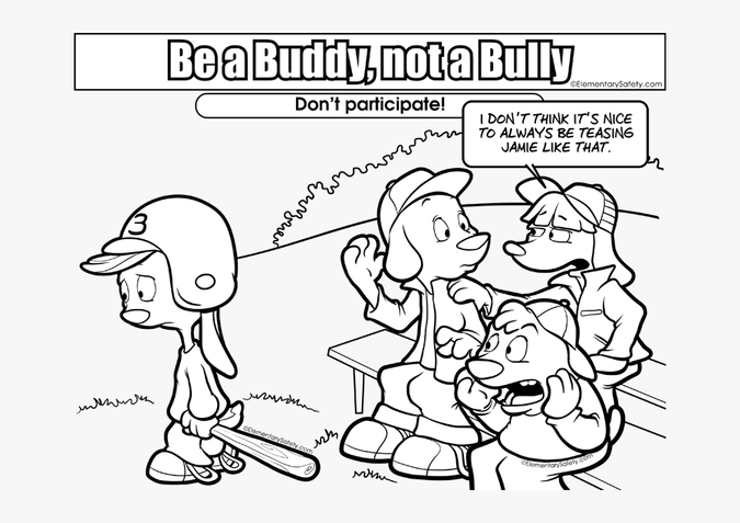 Be A Buddy Not A Bully Coloring Page 3