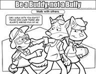 Be A Buddy Not A Bully Coloring Page 4