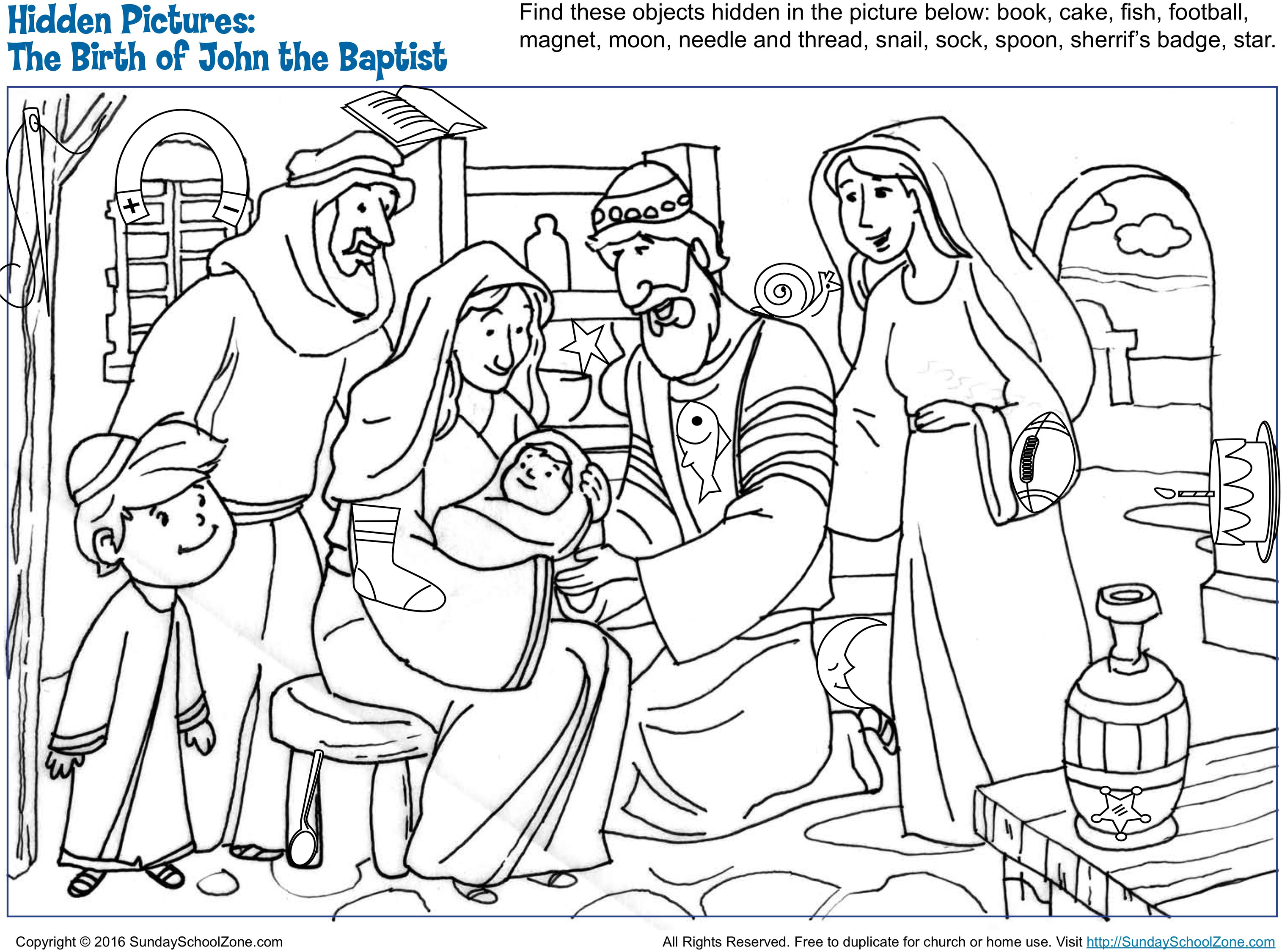 Birth Of John The Baptist Coloring Page 8