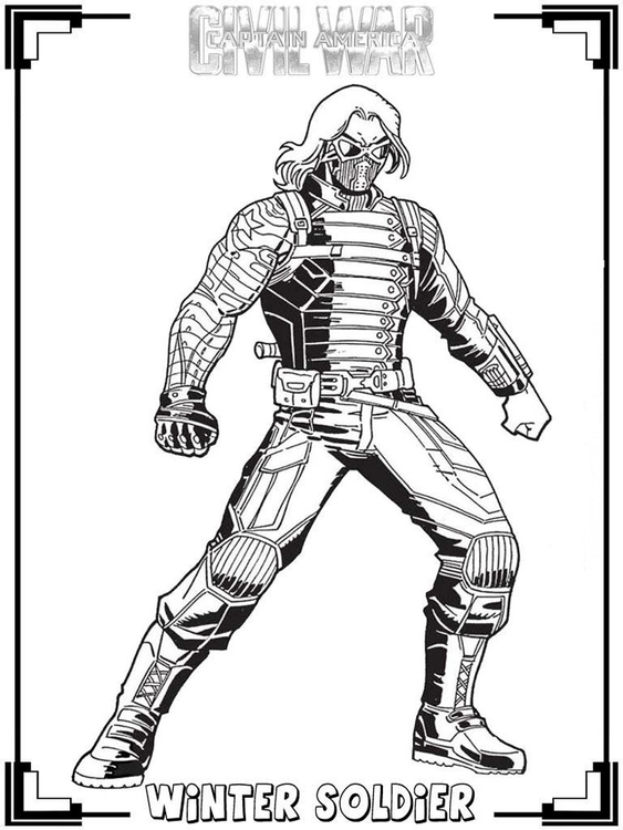 Captain America The Winter Soldier Coloring Pages 4