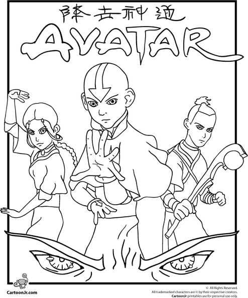 Coloring Pages Avatar The Last Airbender 1