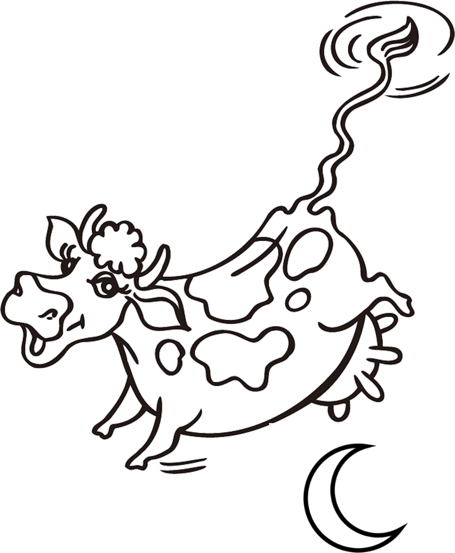 Cow Jumped Over The Moon Coloring Page 10