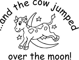 Cow Jumped Over The Moon Coloring Page 3