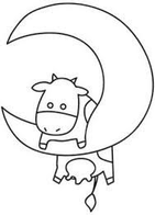 Cow Jumped Over The Moon Coloring Page 4