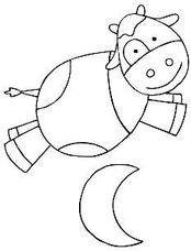 Cow Jumped Over The Moon Coloring Page 6