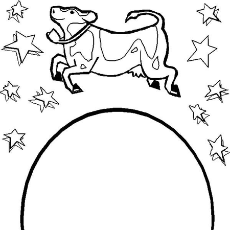 Cow Jumped Over The Moon Coloring Page 8