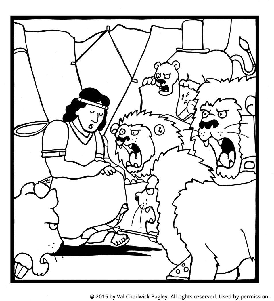 Daniel And The Lions Den Coloring Page 6