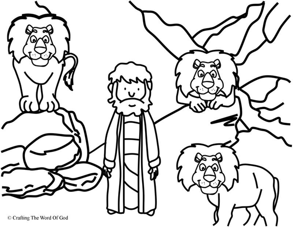 Daniel And The Lions Den Coloring Page 7