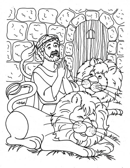 Daniel And The Lions Den Coloring Page 8