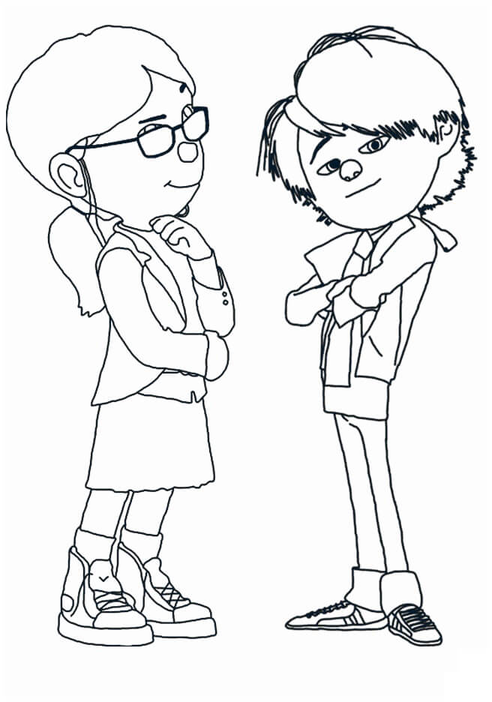 Despicable Me Coloring Pages The Girls 4