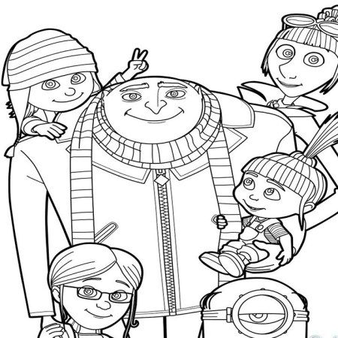 Despicable Me Coloring Pages The Girls 6