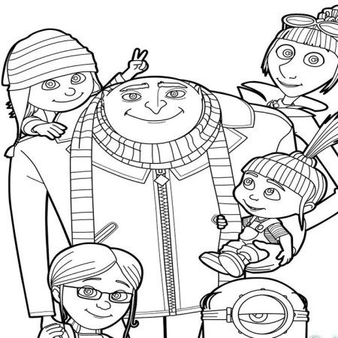 Despicable Me Coloring Pages The Girls