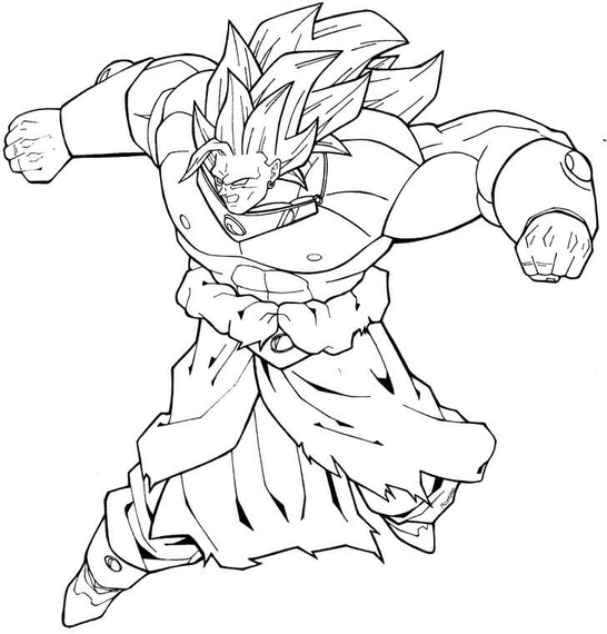 Dragon Ball Z Broly Coloring Pages 2