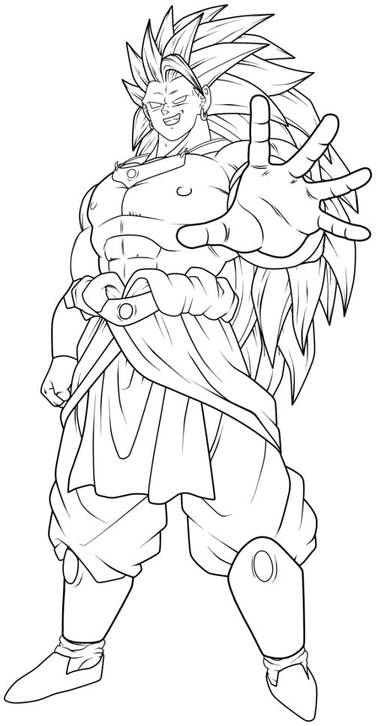 Dragon Ball Z Broly Coloring Pages 5