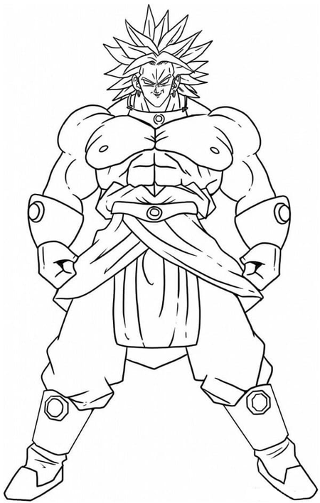 Dragon Ball Z Broly Coloring Pages 6