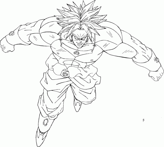 Dragon Ball Z Broly Coloring Pages 7