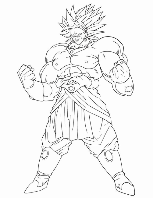 Dragon Ball Z Broly Coloring Pages 8