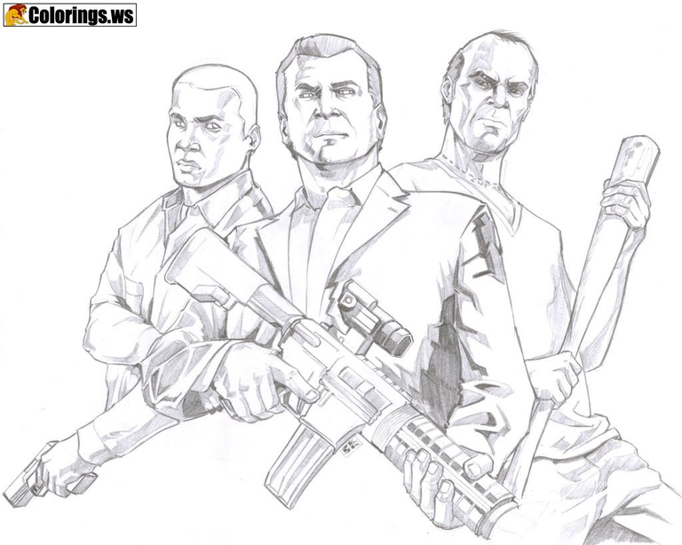 Grand Theft Auto 5 Coloring Pages 7