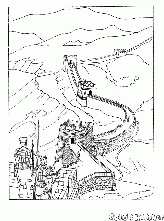 Great Wall Of China Coloring Pages 2