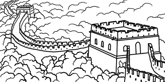 Great Wall Of China Coloring Pages 4