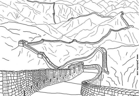 Great Wall Of China Coloring Pages 5