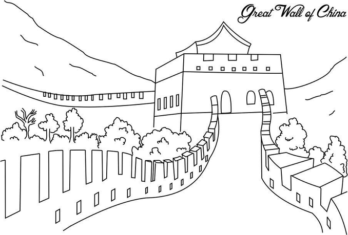 Great Wall Of China Coloring Pages 6