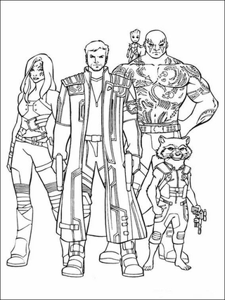 Guardians Of The Galaxy Coloring Pages 3