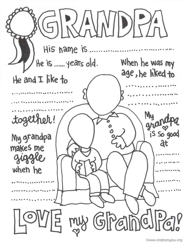 I Love You Grandpa Coloring Pages 2