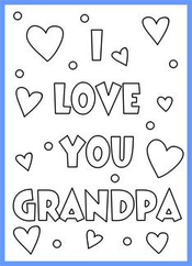 I Love You Grandpa Coloring Pages 5