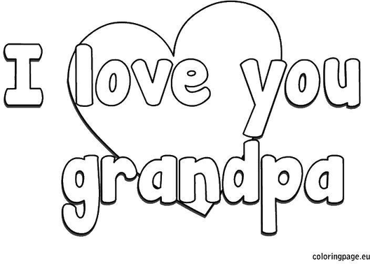 I Love You Grandpa Coloring Pages 7