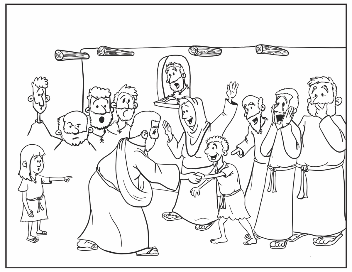 Jesus Casts Out Demons Coloring Page 6