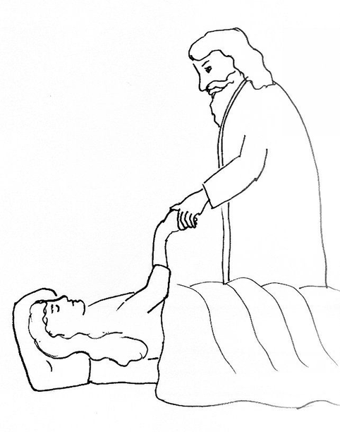 Jesus Heals Jairus Daughter Coloring Pages 1