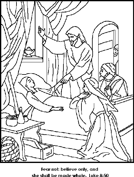 Jesus Heals Jairus Daughter Coloring Pages 5