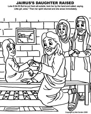 Jesus Heals Jairus Daughter Coloring Pages 7